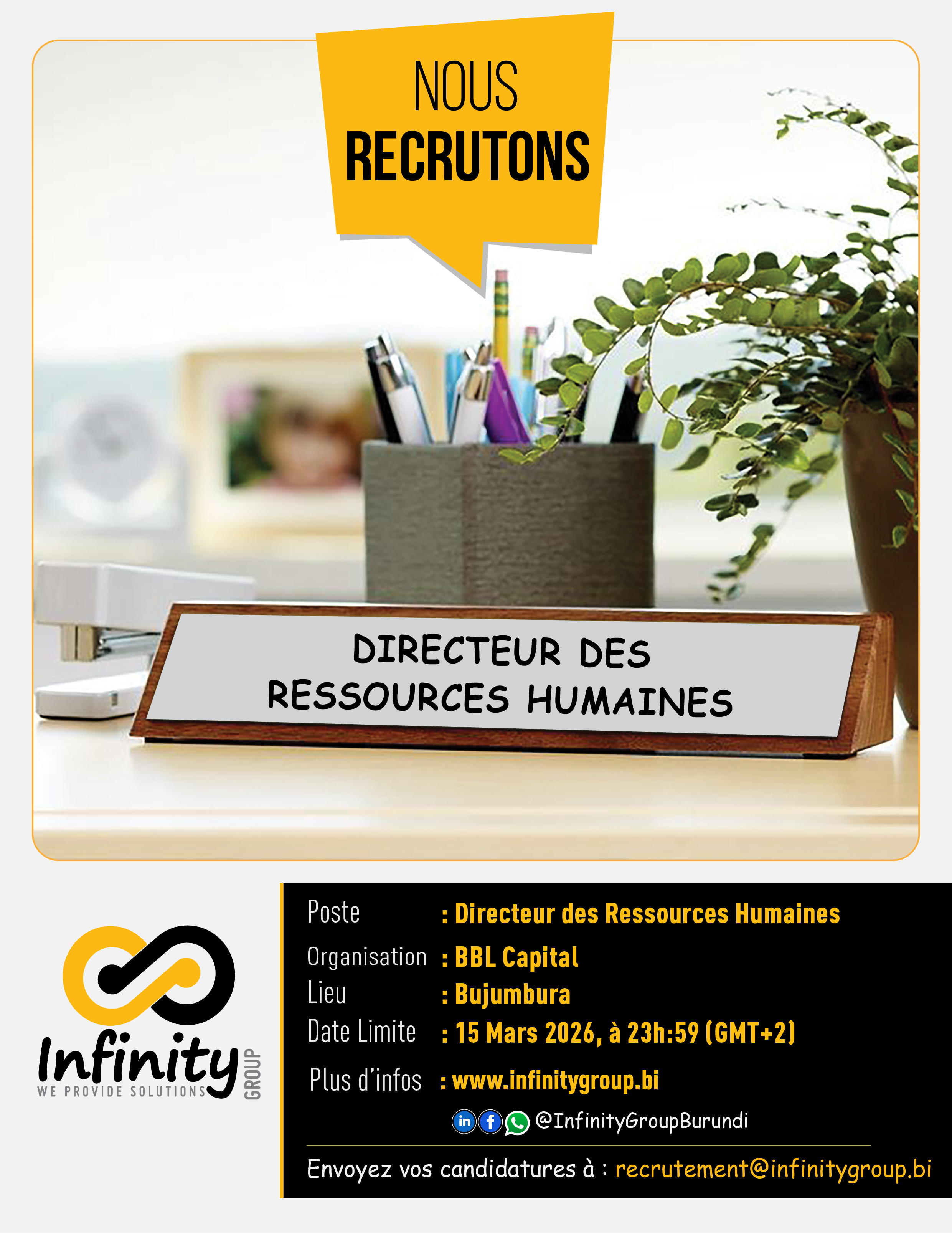 Directeur(trice) des Ressources Humaines